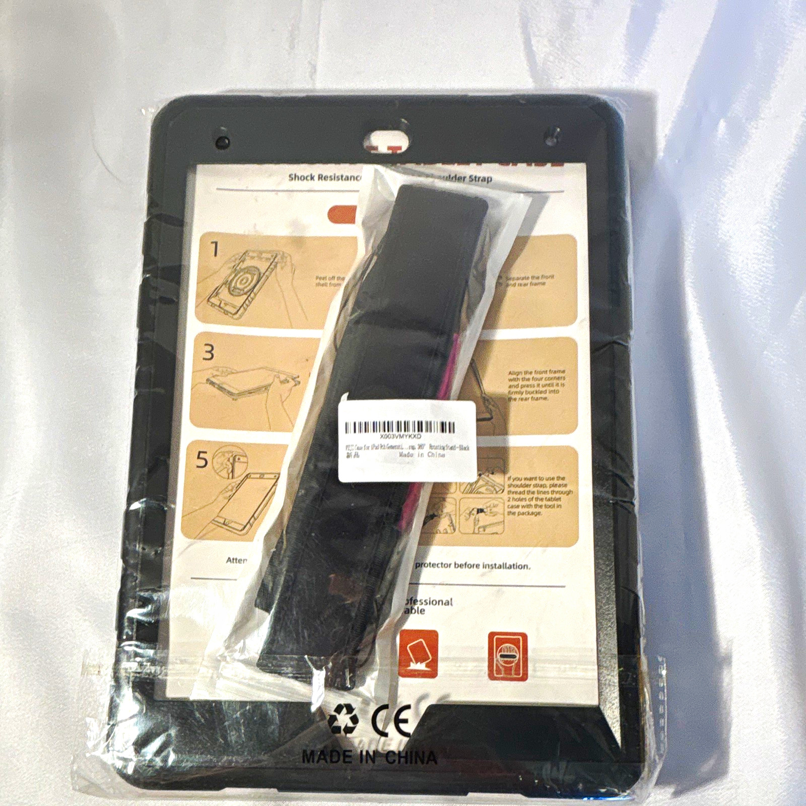 Shockproof Rugged Rotating Stand Case for Apple iPad 3rd Gen 9.7" Black