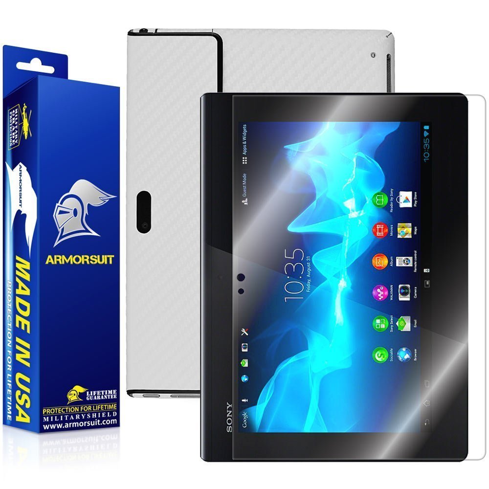 ArmorSuit MilitaryShield Sony Xperia Tablet S Screen Protector + White Carbon