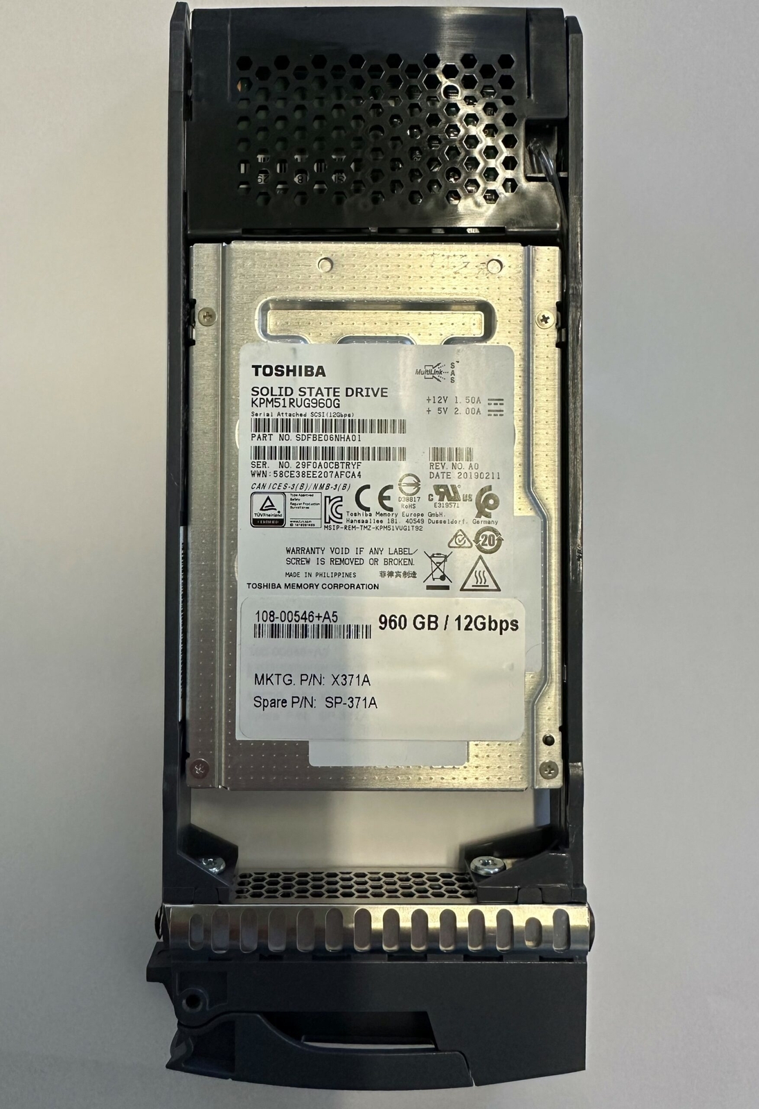 KPM51RUG960G - Netapp 960GB SSD SAS 2.5" HDD for DS224C, 24 bay enclosure, AF...