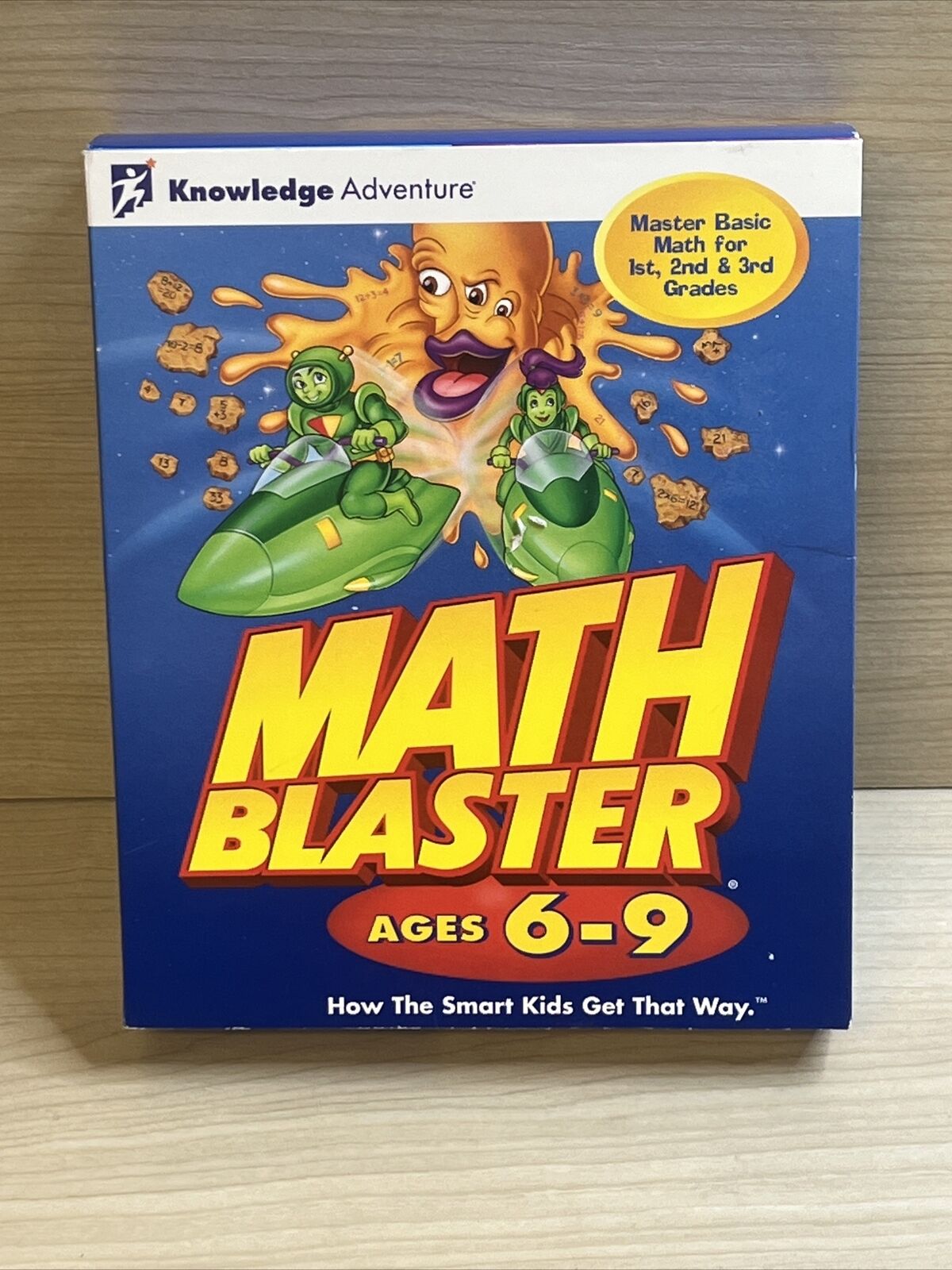 Math Blaster Knowledge Adventure PC Game Windows 95 98 Teaching 2002 Sealed