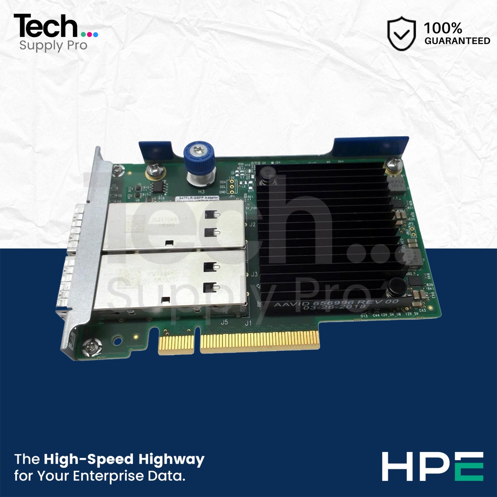 879482-B21 HP InfiniBand FDR 547FLR-QSFP Dual-Port 40/50GB/s Network Adapter Car