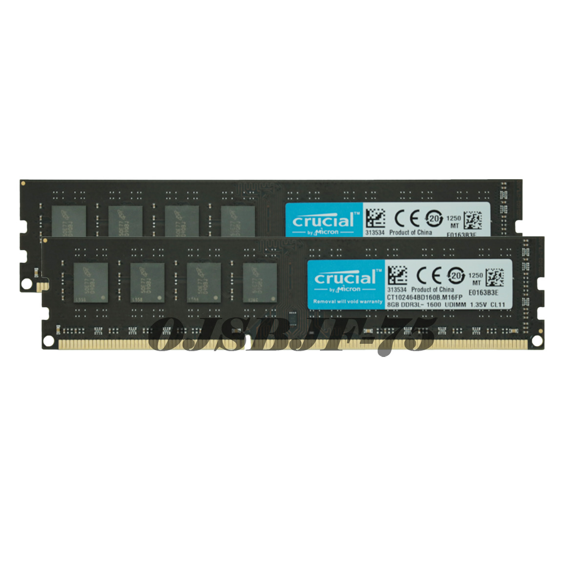CRUCIAL DDR3 1600MHz 16GB (2x 8GB) PC3-12800 Desktop 240pin DIMM Memory RAM 16G