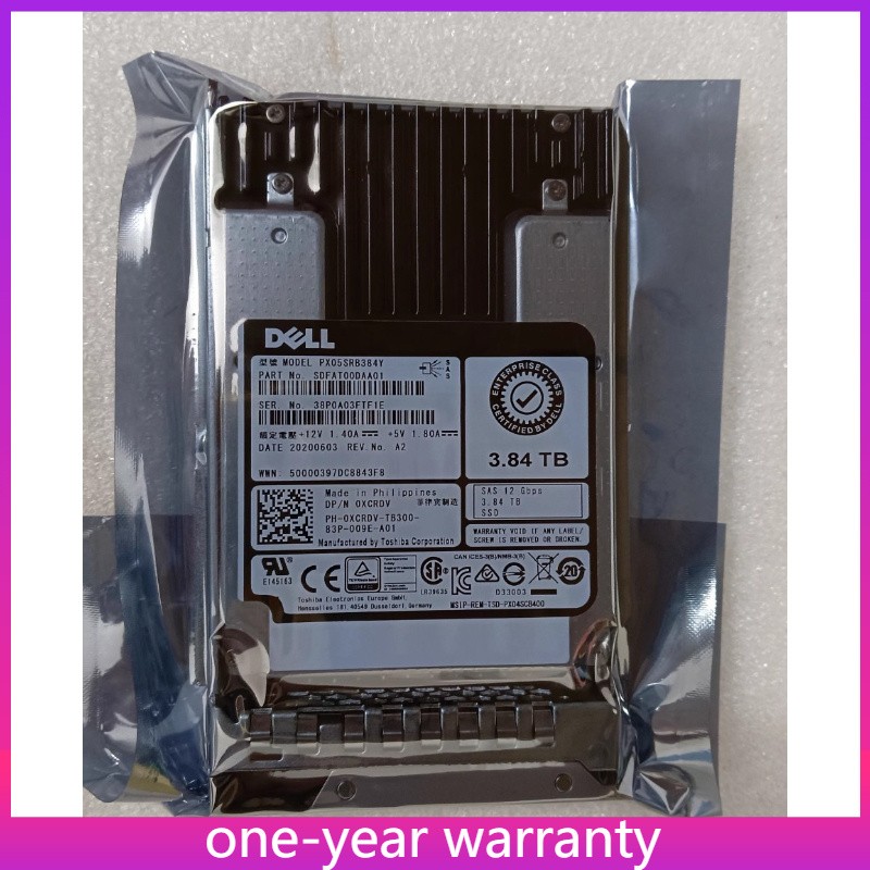 Dell 0XCRDV XCRDV PX05SRB384Y 3.84TB 12Gb RI SAS SSD 2.5" w/Tray Drive