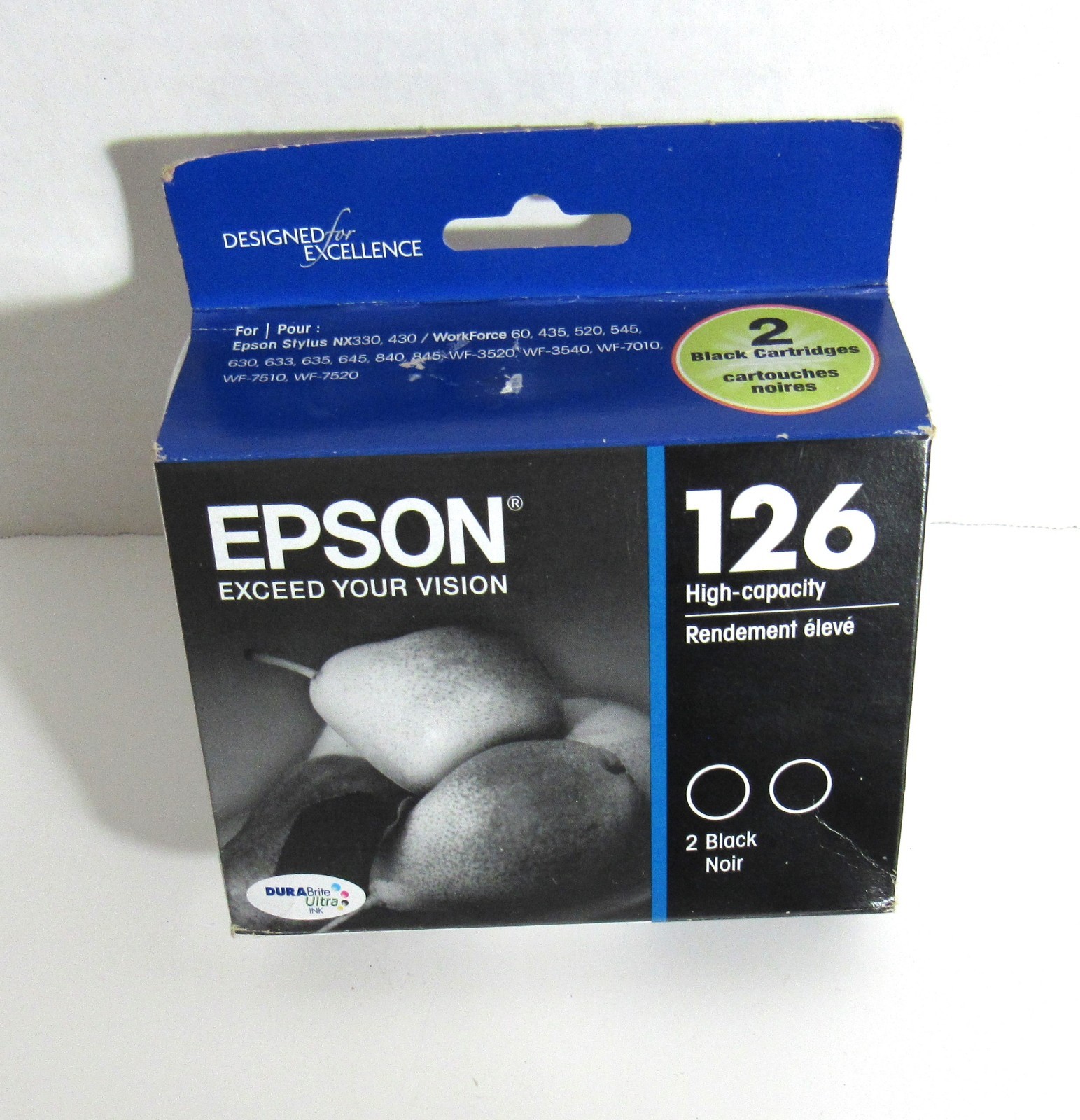 Epson 126 T126120-D2 Black Printer Ink Cartridge Exp. 01/2025 High-Capacity