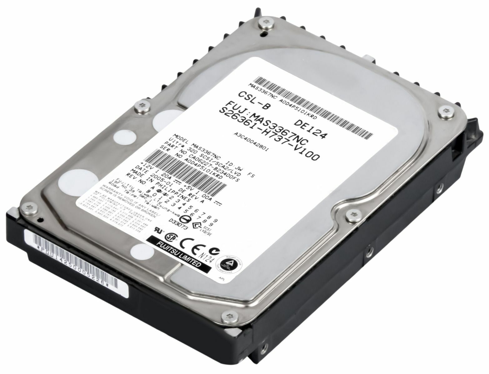 HARD DRIVE FUJITSU S26361-H737-V100 MAS3367NC 36GB 15000RPM SCSI U320 3.5''