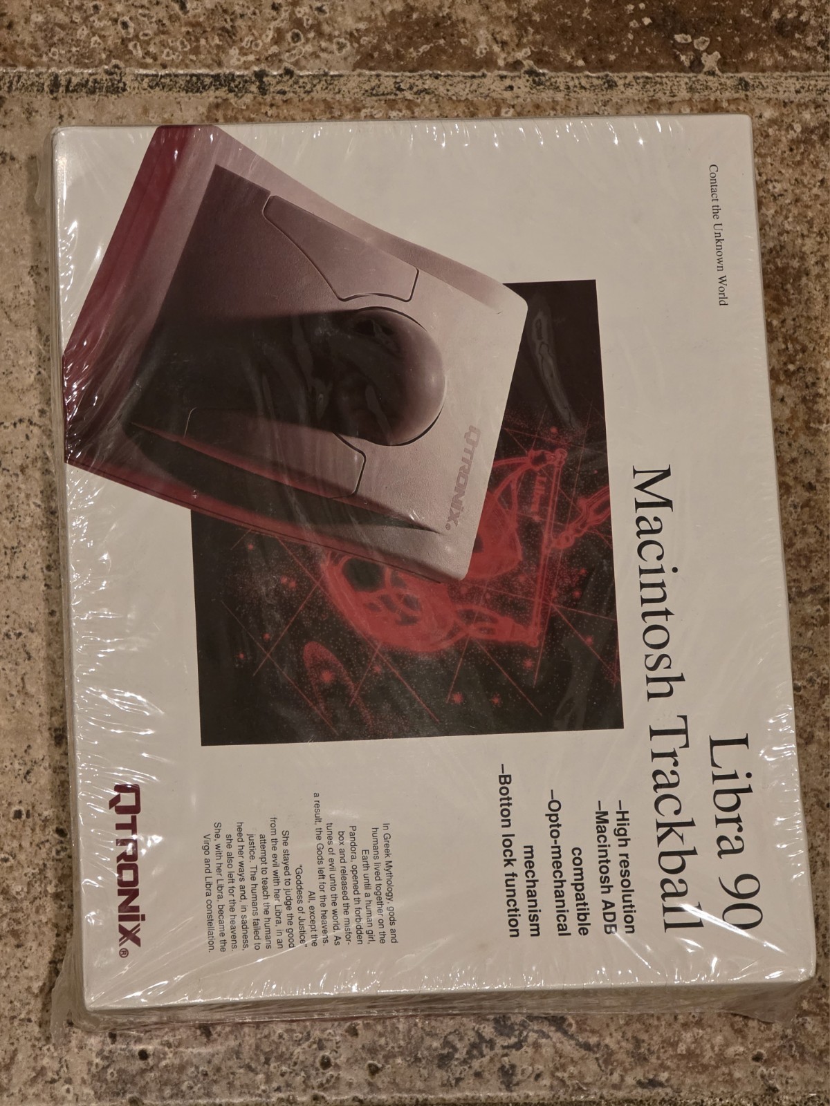 Vintage Macintosh Qtronix Libra 90 Trackball ( BRAND NEW FACTORY SEALED )