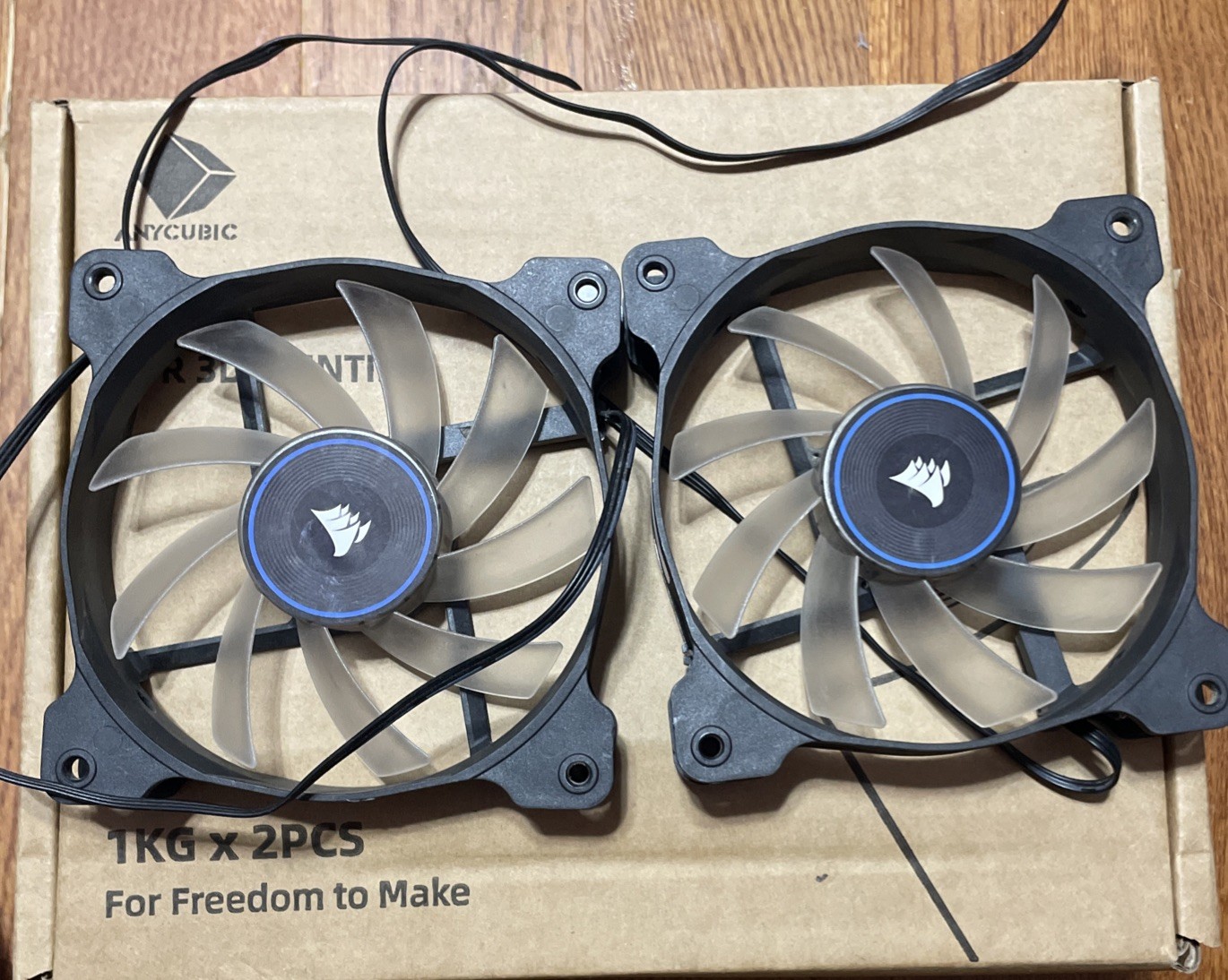 Corsair fans set of 2 rgb blue