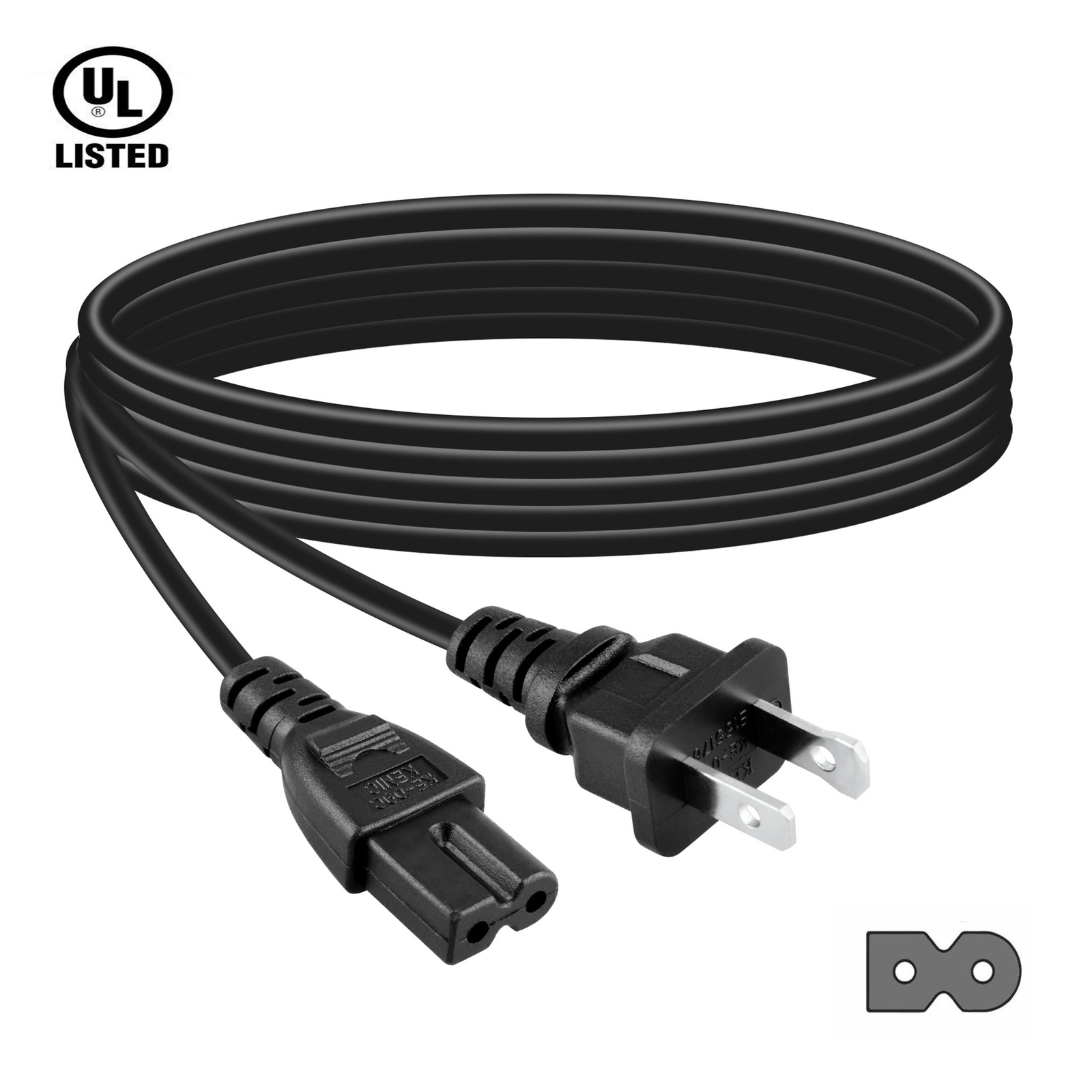 6ft UL AC Power Cord Cable For VIZIO 48" inch LED Smart TV set HDTV D48f-E0 US