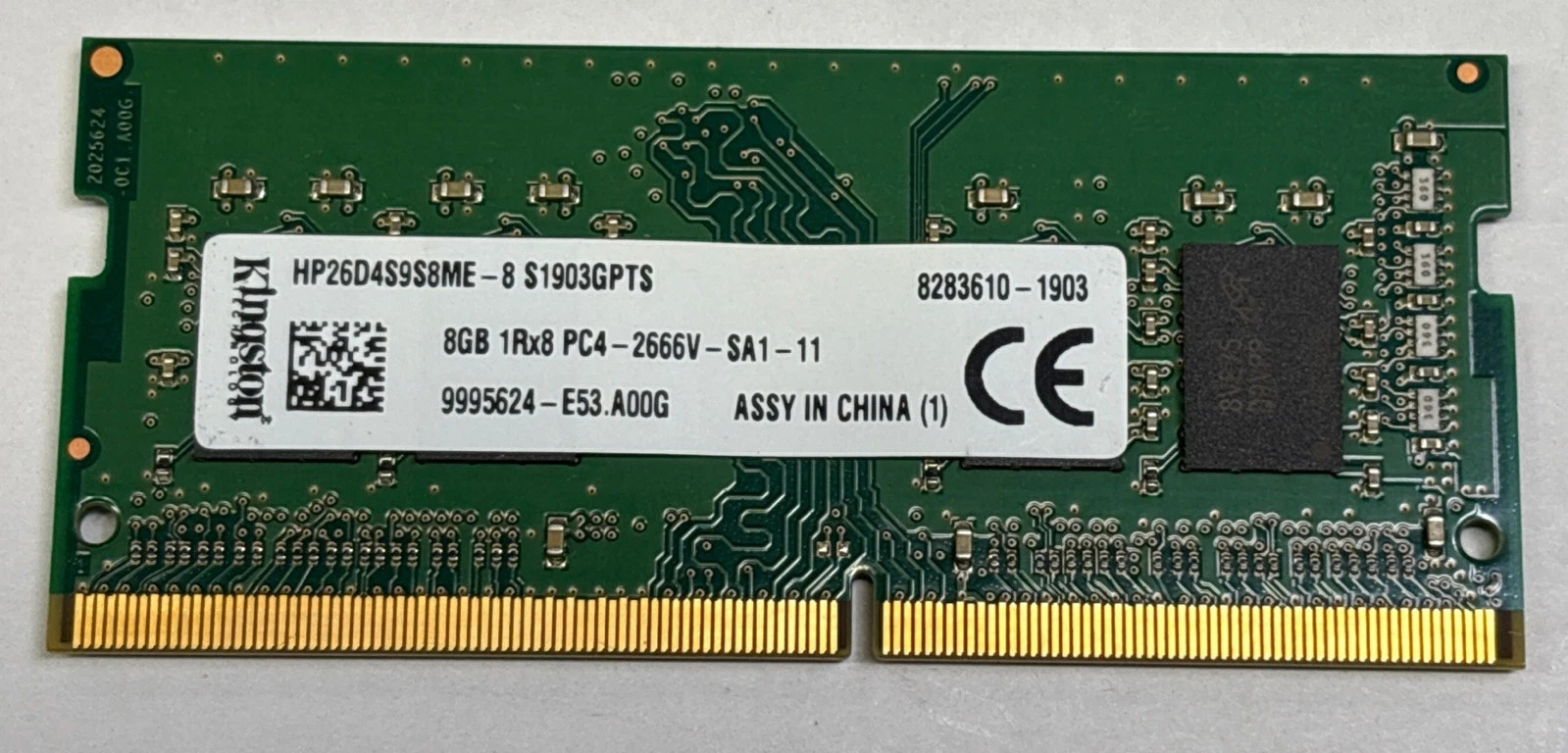 KINGSTON 8GB DDR4-2666 PC4-2666V LAPTOP MEMORY - GREEN