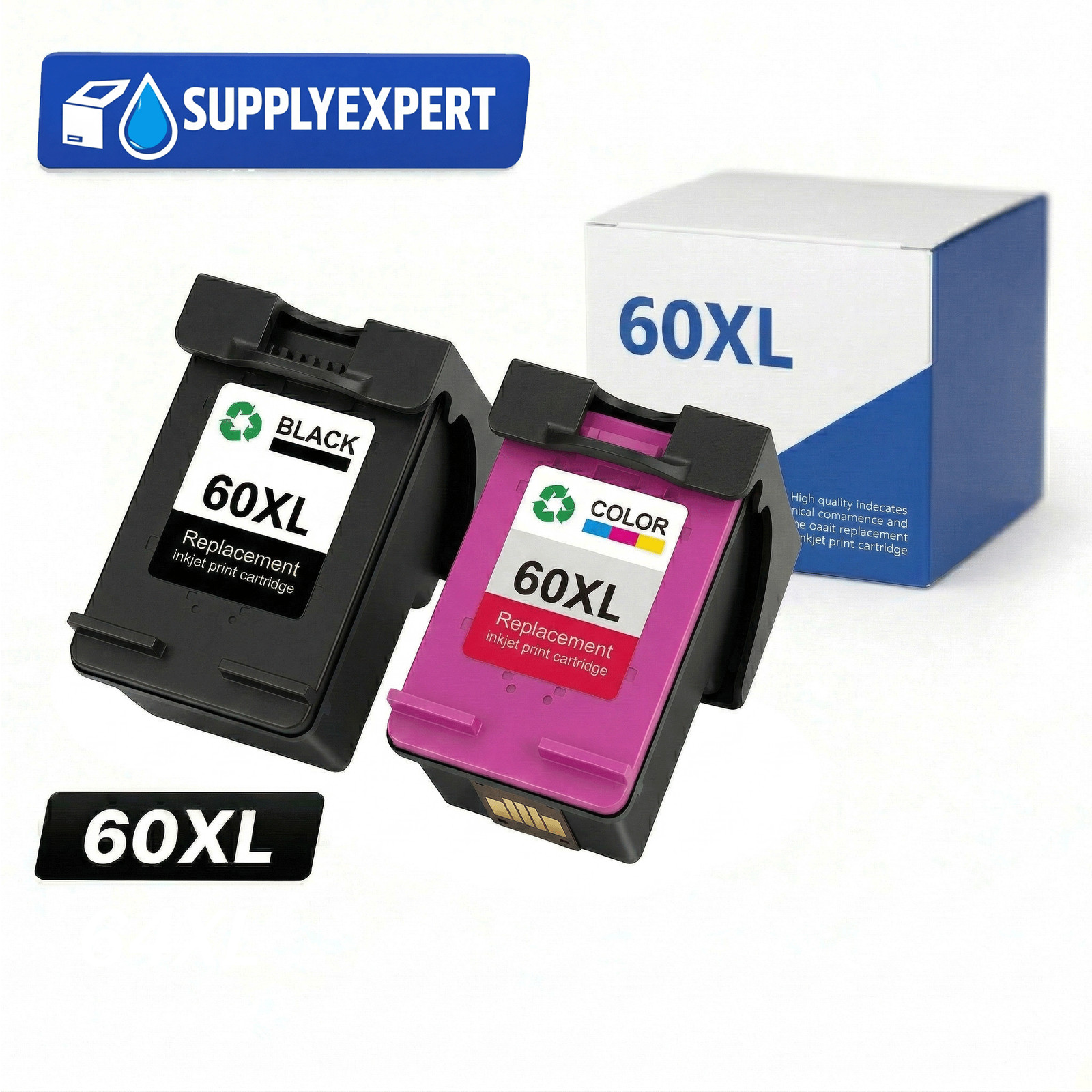 2PK compatible Pack 60XL Ink Combo Set Compatible for HP Photosmart D110a