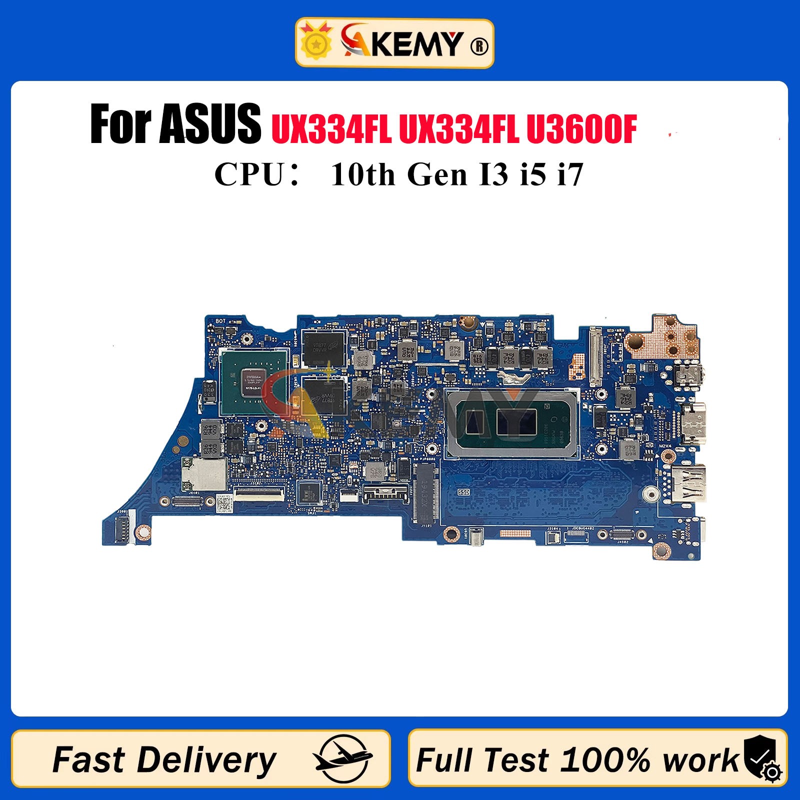 UX334FL Laptop Motherboard For ASUS UX463FL U3600F U4600F Mainboard W/CPU