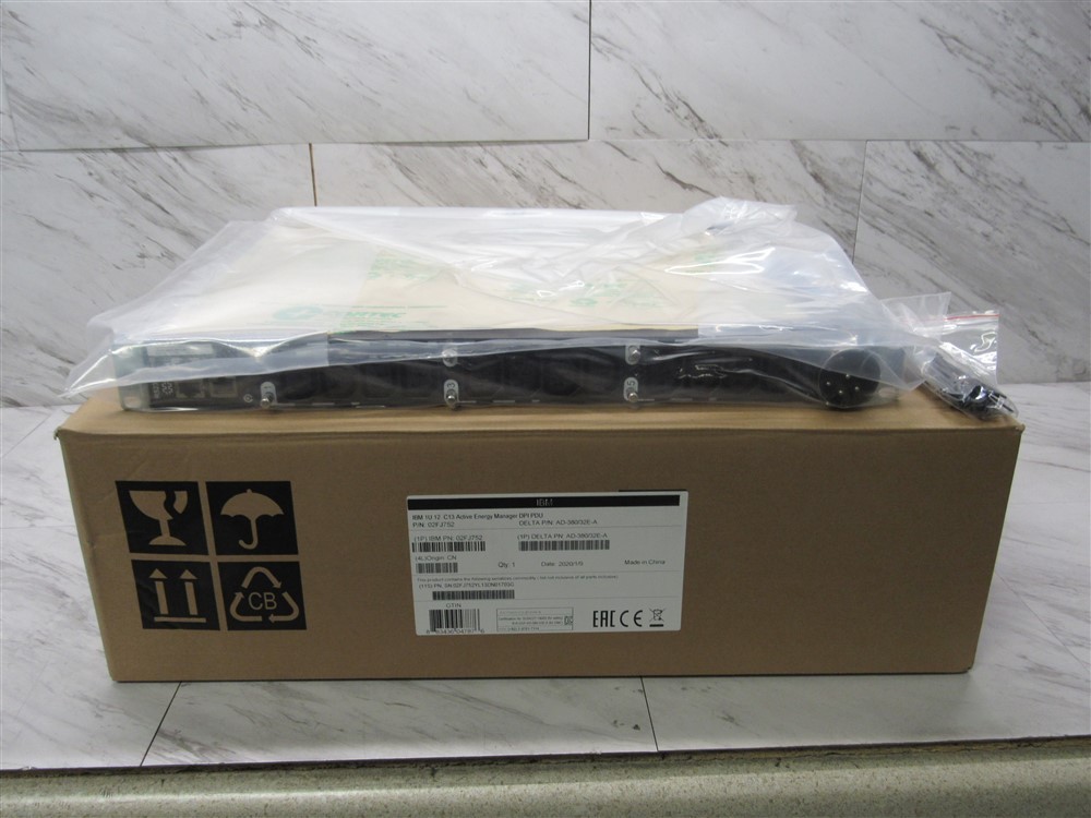 NEW IBM 1U 12 C13 ACTIVE ENERGY MANAGER DPI PDU 02FJ752 AD-380/32E-A