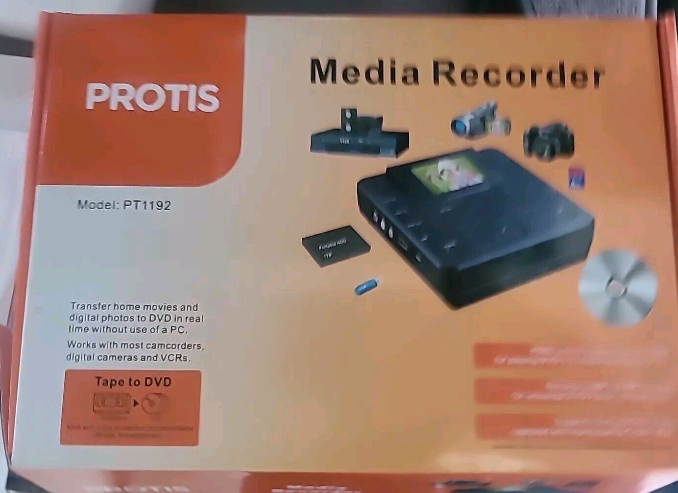 PROTIS PT-1192 Multi-Function Digital Media Record/Transfer DVD, HDMI, USB/SD/AV