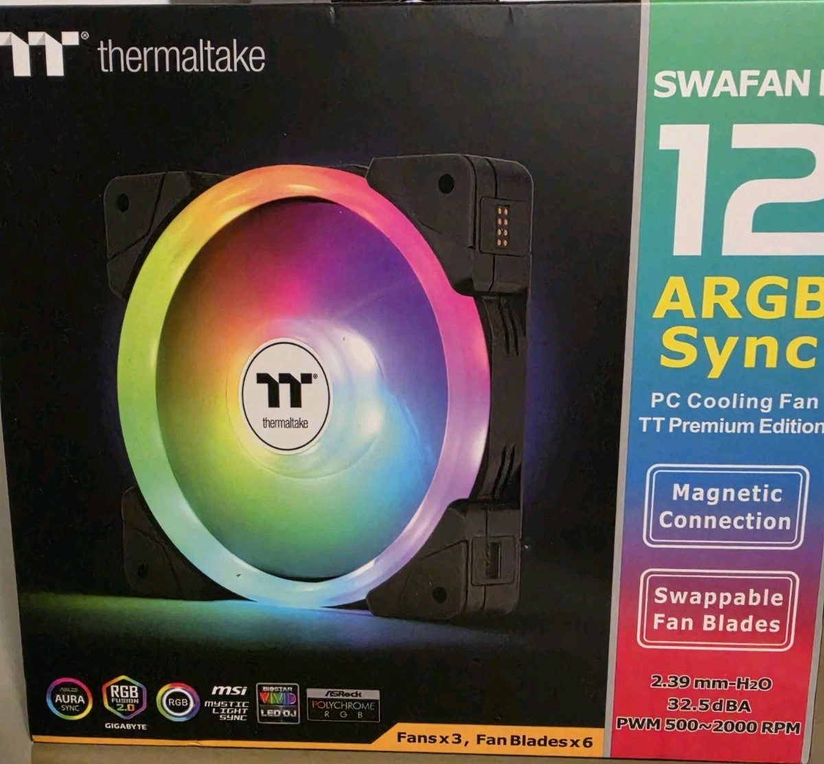 Thermaltake Swafan EX 12 ARGB PC Cooling Fan TT Premium Edition ** See Pics **