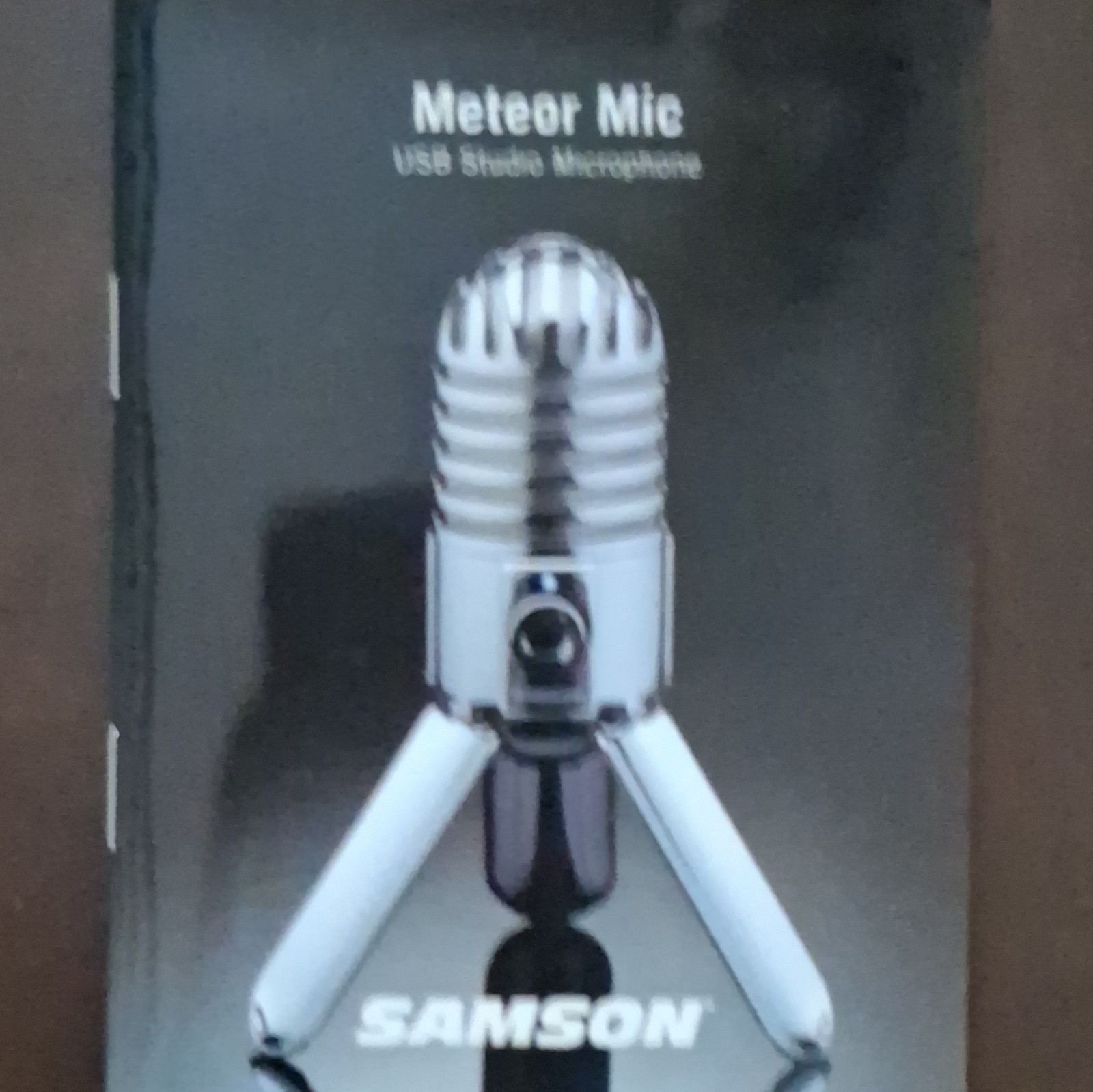 Samson Meteor Mic USB Studio Mic, Silver, Stand, Headphone Jack