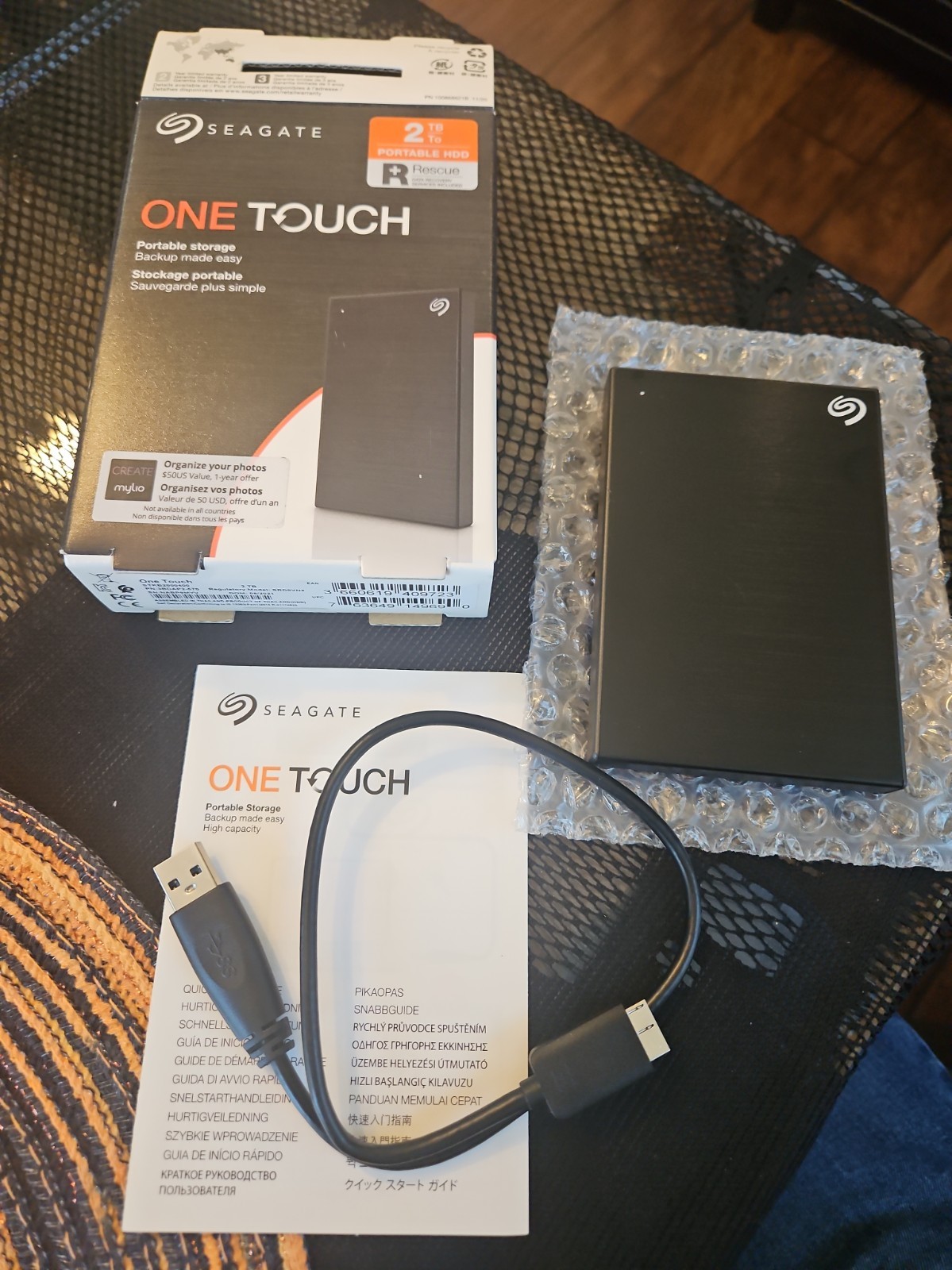 Seagate Backup Plus Slim 2TB External HDD Portable Drive w/ Cable