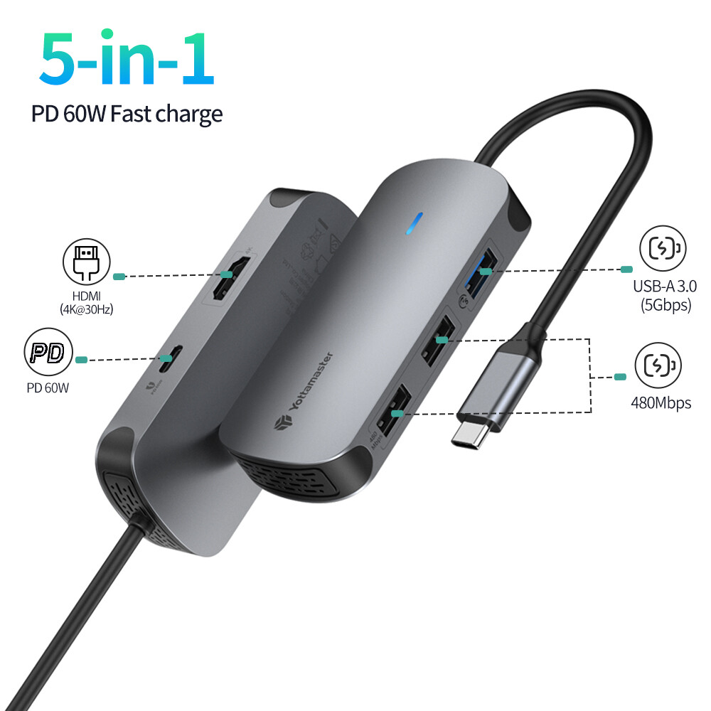 5 6 8 9 10 11 in 1 USB-C Hub Adapter PD 4K HDMI For PC MacBook Pro Air Multiport