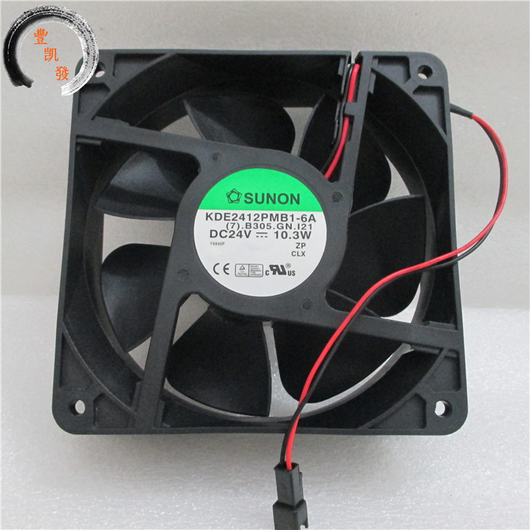1PC For  12cm cooling fan   KDE2412PMB1-6A DC 24V10.3W12038 120x120x38mm