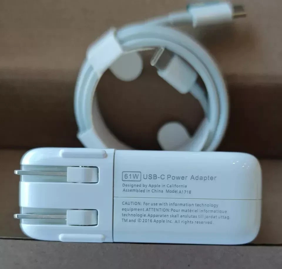 OEM Genuine 61W USB-C Power Adapter Charger For Apple MacBook PRO 13" A1718