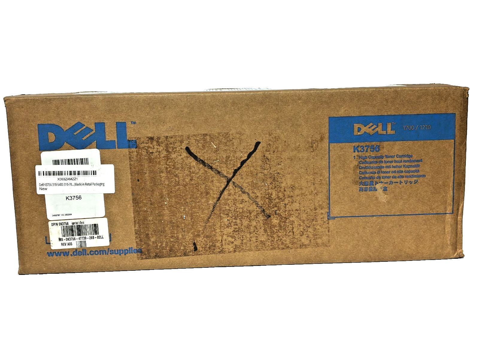 Genuine New OEM Dell K3756 High Capacity Toner Cartridge Black K3756 1700/1710