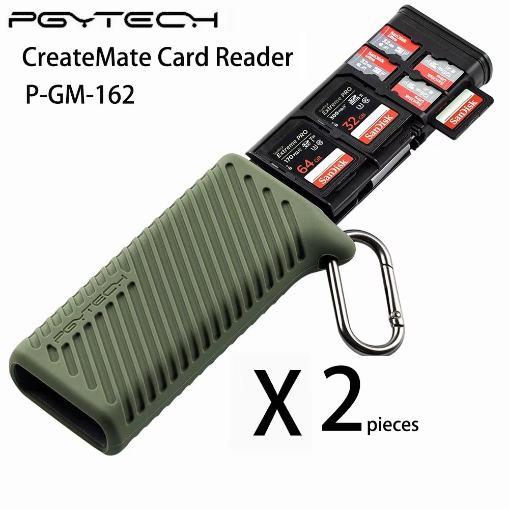PGYTECH CreateMate USB-C Memory Card Reader SD/TF Case IP54 312MB/s