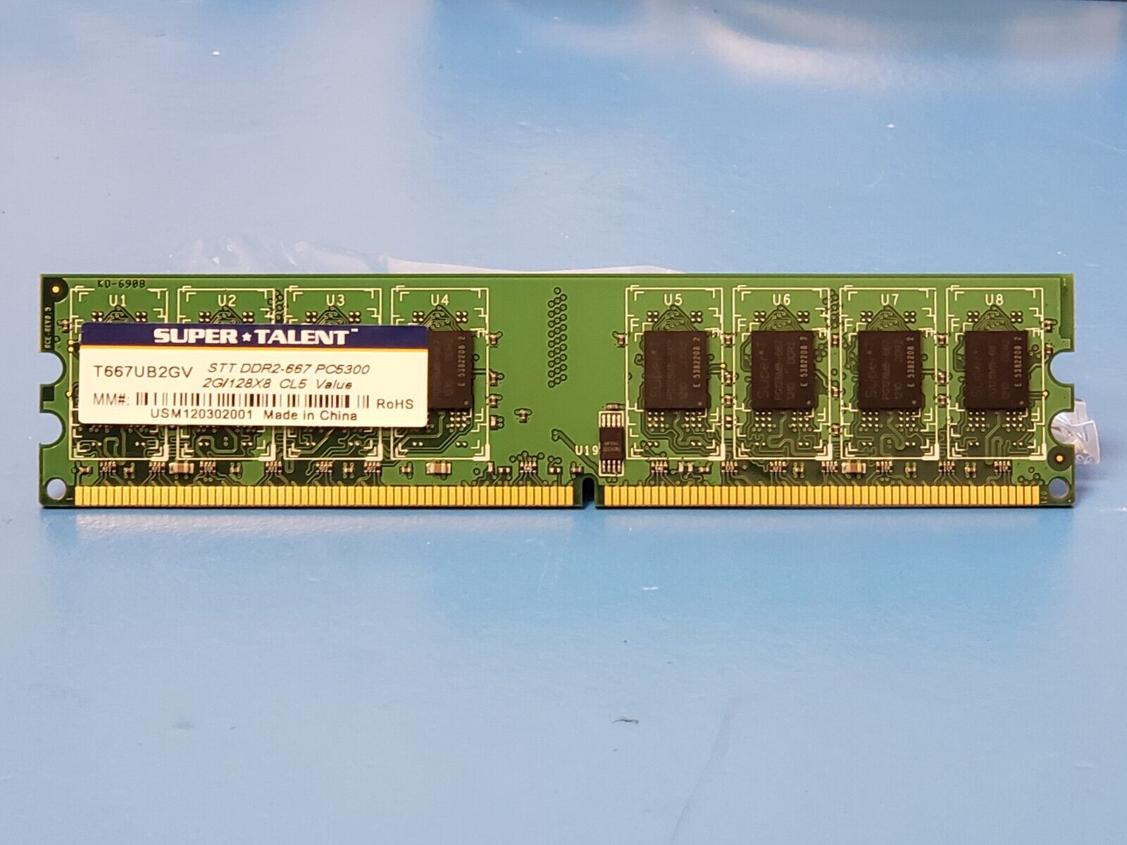 Super Talent T667UB2GV DDR2-667 2Gb 128x8 PC5300 Memory