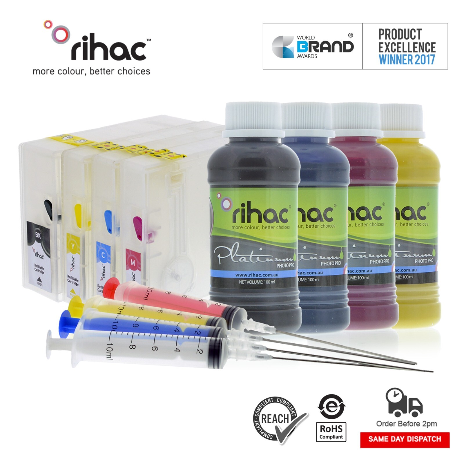 Rihac Refillable Cartridges suits Canon PGI 2600 Cartridges MB5460 MB5160 IB4060