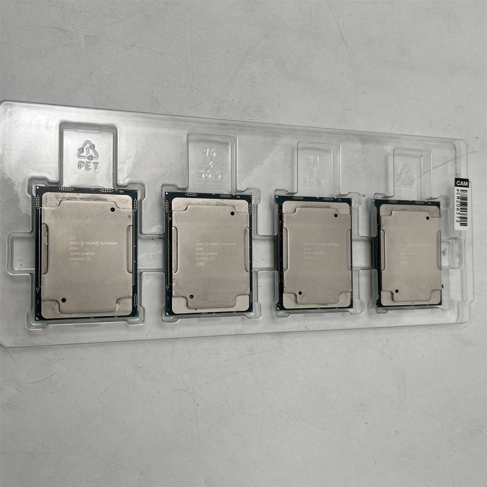 Lot of 4 Intel Xeon Platinum 8260 SRF9H 24 Core 2.4GHz FCLGA3647 Processors