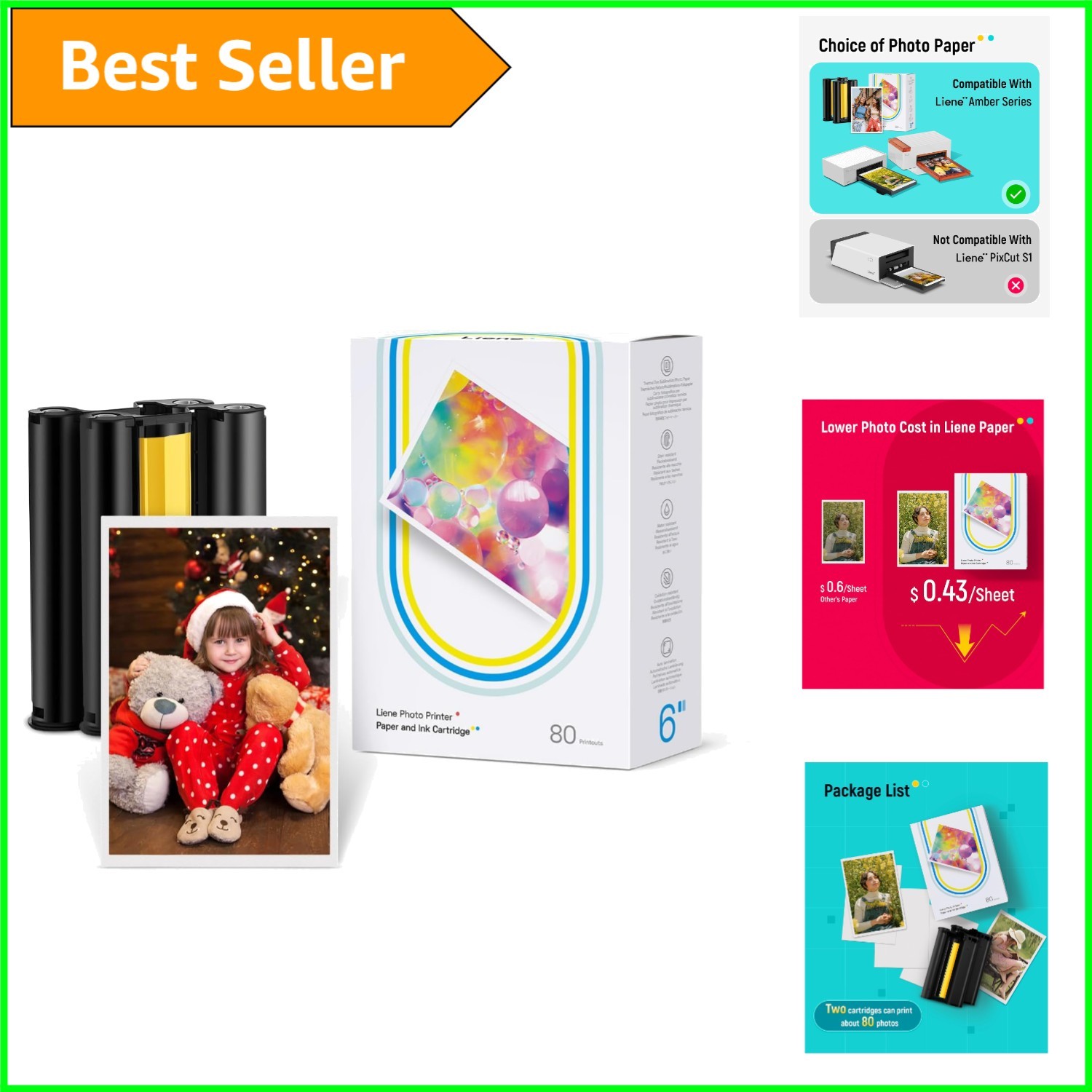 Preserve Memories: Amber M100/M200/M110/M210 Photo Printer Bundle with 80 Sheets