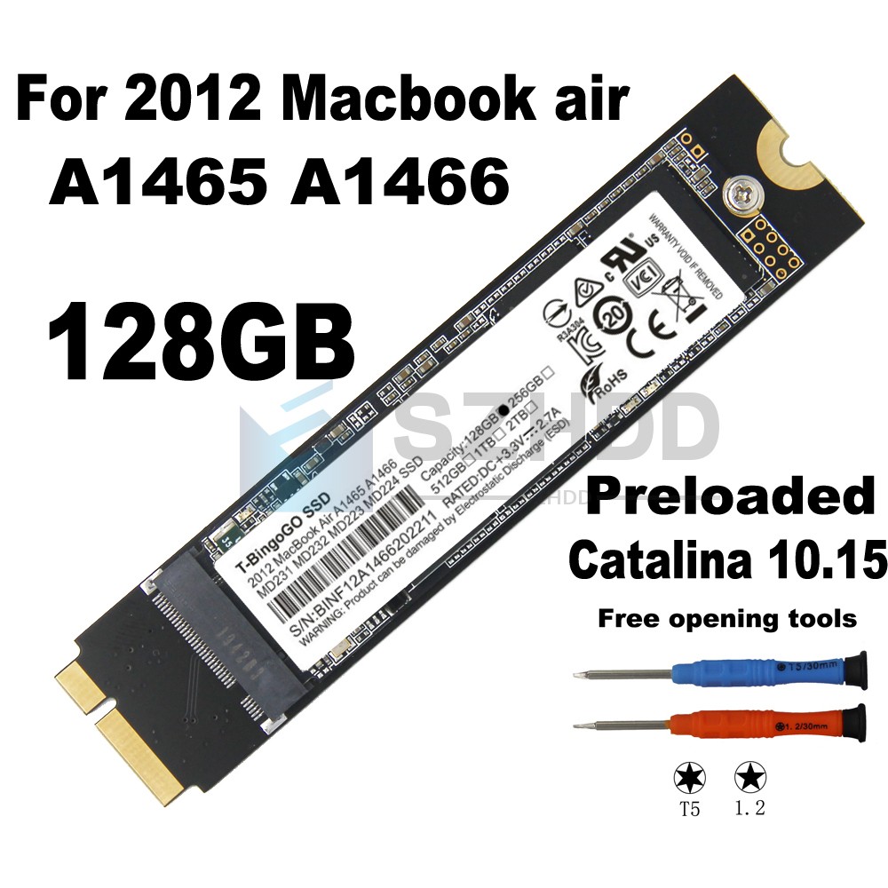 128GB 256GB 512GB 17+7Pin SSD For 2012 MacBook Air A1465 EMC 2558 A1466 EMC 2559