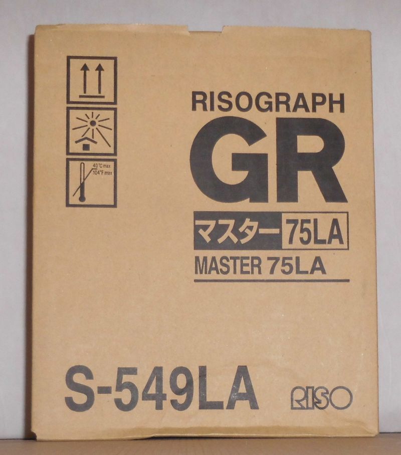 Riso S-549LA Master GR75LA Reel Risograph GR 1700 1750 2700 2710 2750 ORIGINAL BOX