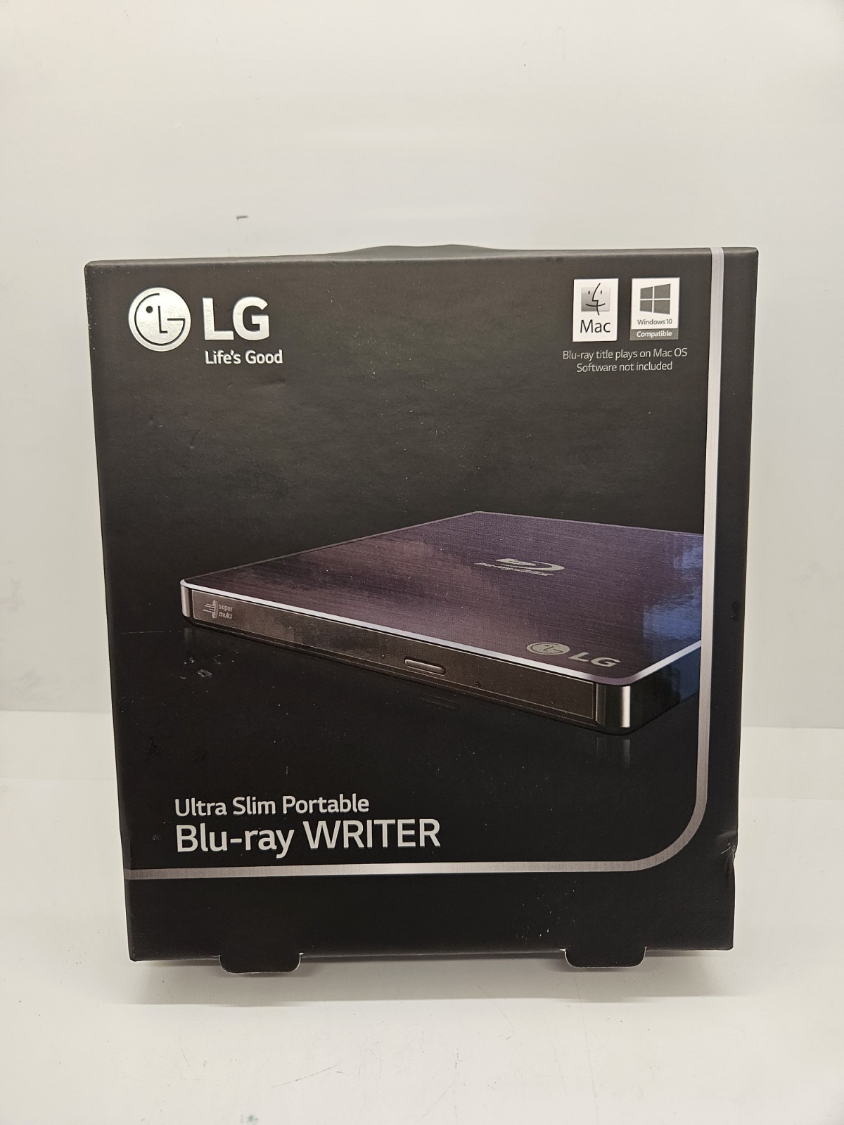 LG BP50NB40 Ultra Slim Silent Play USB Blu-ray/DVD/CD Writer for Mac/Win