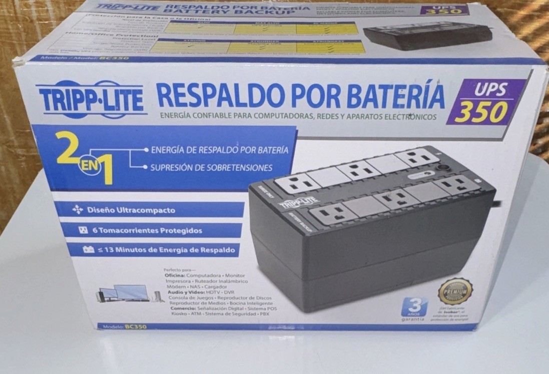 Tripp Lite BC350 UPS 350VA/210W Battery Backup Surge Protector 6-Out 350J
