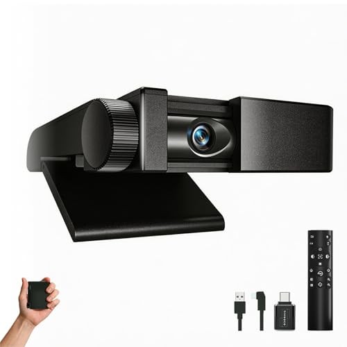 4K Webcam - Digital Condenser Microphone, 1/2.55" Sensor, Autofocus, 10x Black