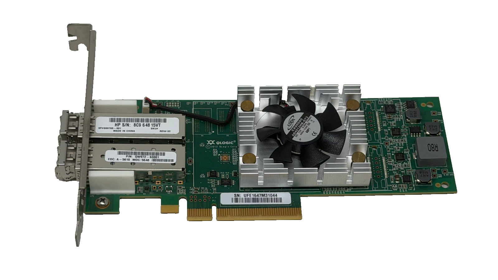 HPE QLogic QLE2662-HP 2x16GB/s SFP+ High Profile HBA QW972-63001 699765-001