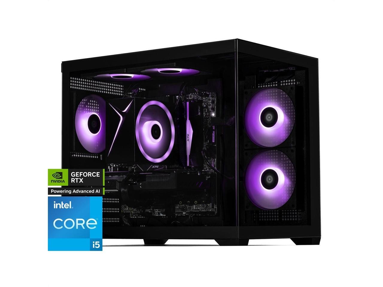 STORMCRAFT Gaming PC SIRIUS Intel Core i5-14400F NVIDIA GeForce RTX 5060 – AI Po