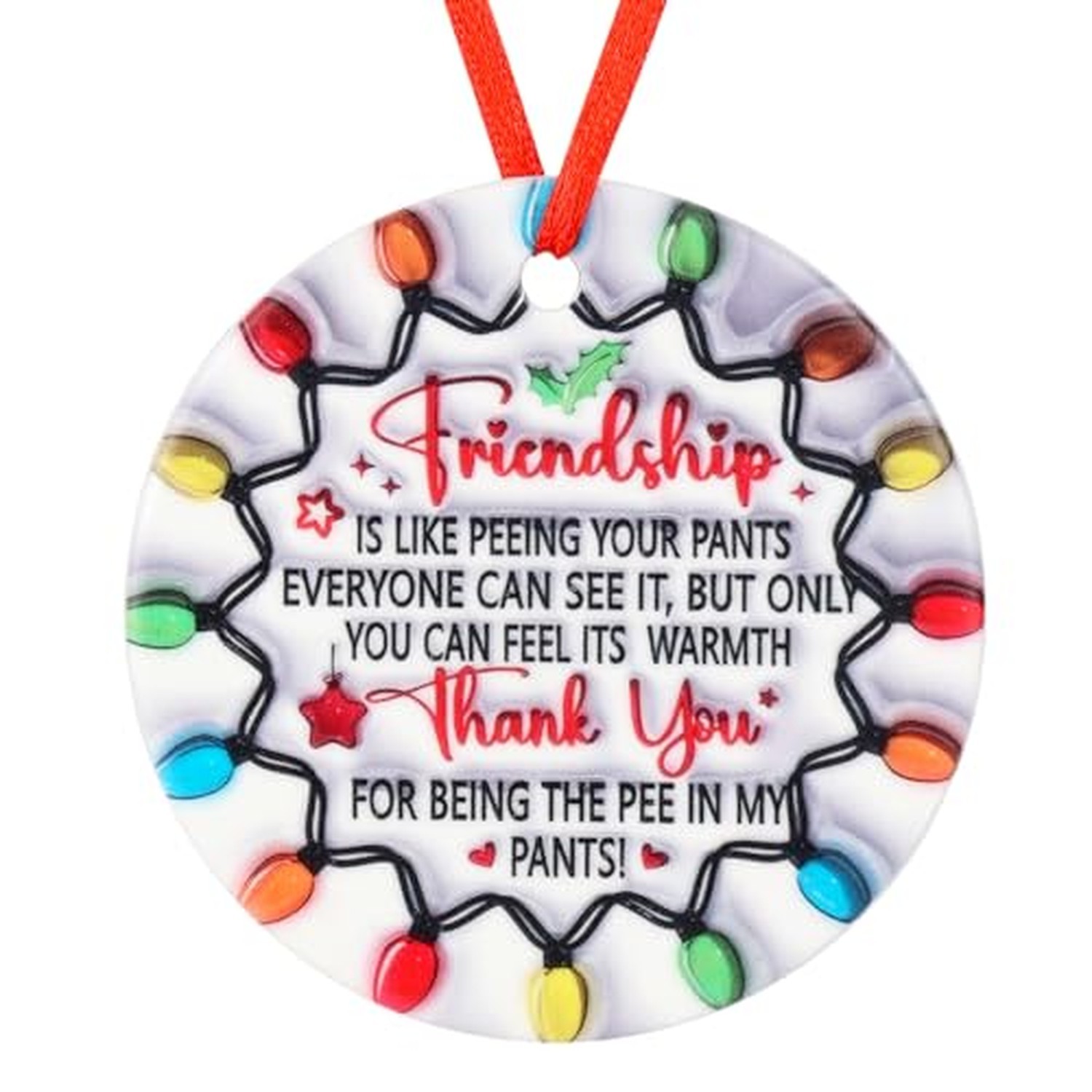 Christmas Ornaments Gifts Friendship Gifts for Friends Funny Christmas Orname...