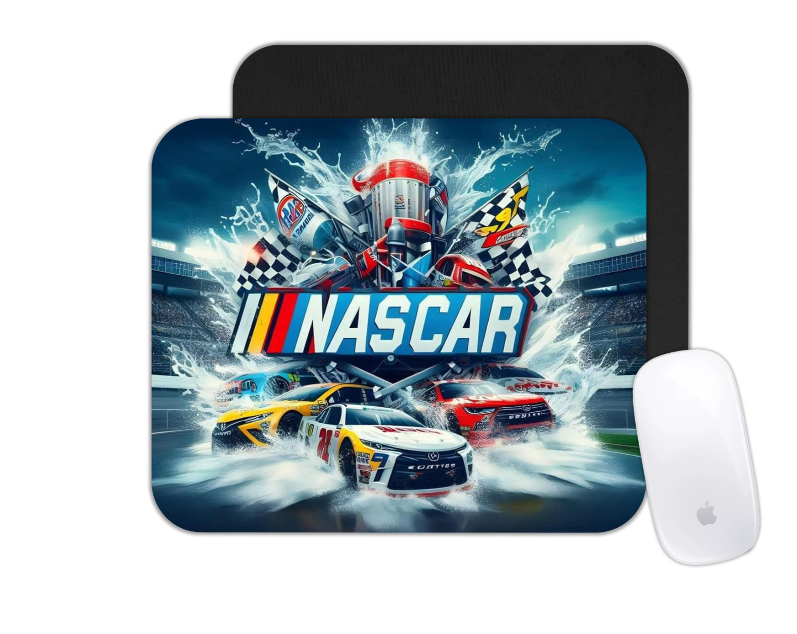 Custom Mouse Pad - Car Race Theme - Personalized Office Desk Mat Racing Fan Gift