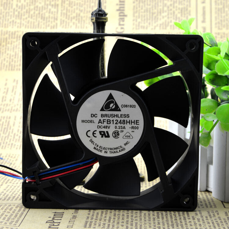 1pc Delta AFB1248HHE  48V 0.23A 12CM 12038 3wire Double Ball Cooling Fan