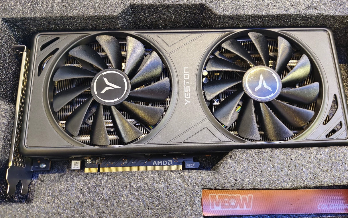 USED Yeston Radeon RX 7650 GRE GAEA 8GB GDDR6 Gaming Graphics Card