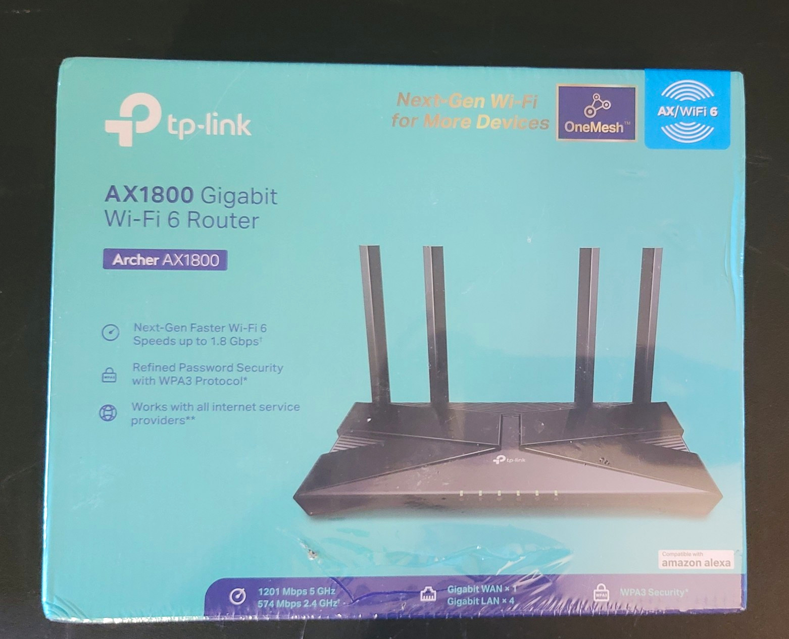 NEW TP-Link Archer AX1800 Wi-Fi 6 Dual Band Gigabit Router 4-Port OneMesh WPA3
