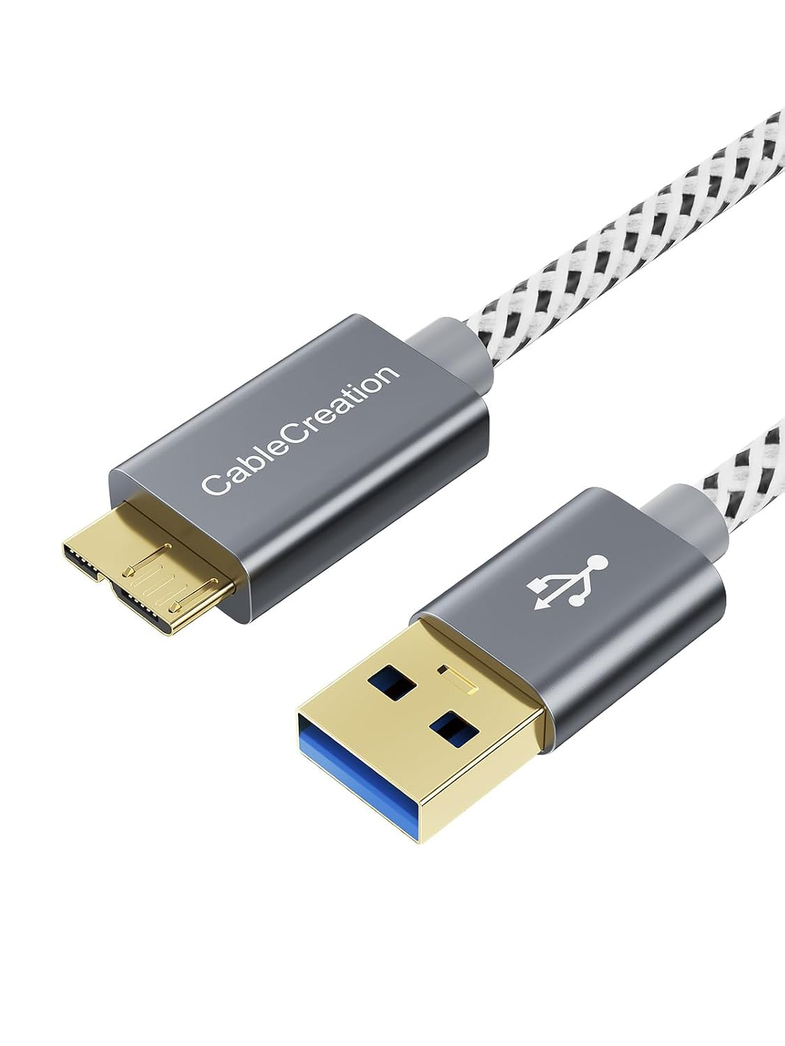 Short USB3.0 Hard Drive Cable 1FT, USB 3.0 a to Micro B Cable |