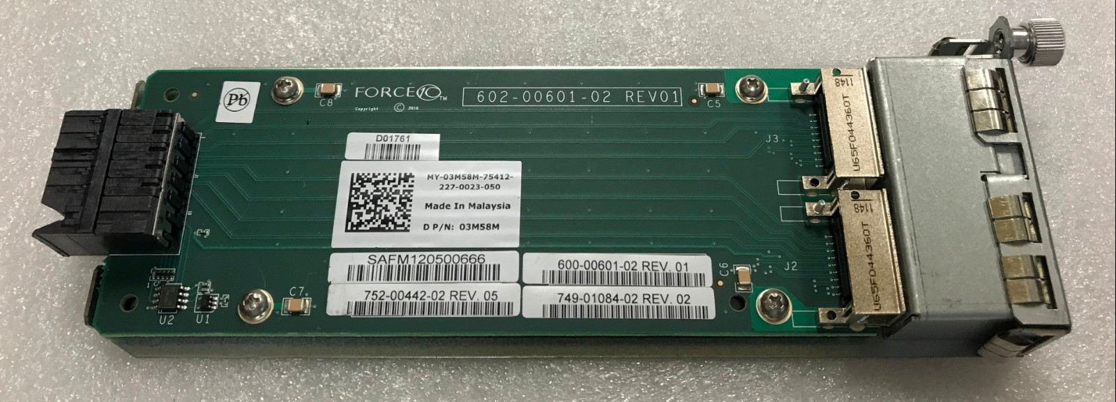 3M58M 03M58M Dell Force10 S60-12G-2ST 2PT 12G Stacking Module For S60