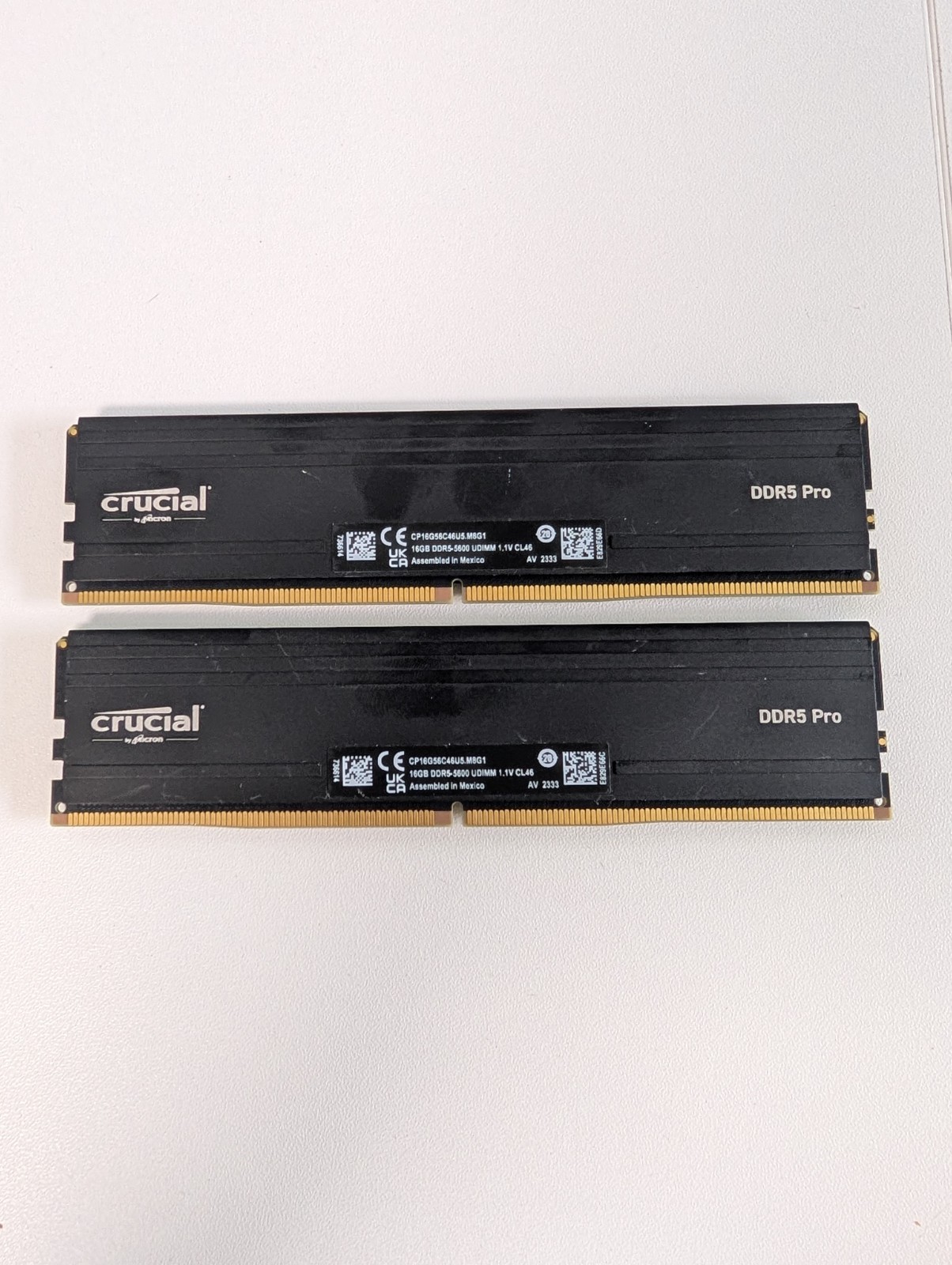 Crucial Pro 32GB 2x16GB DDR5 5600 CL46 XMP EXPO Desktop RAM