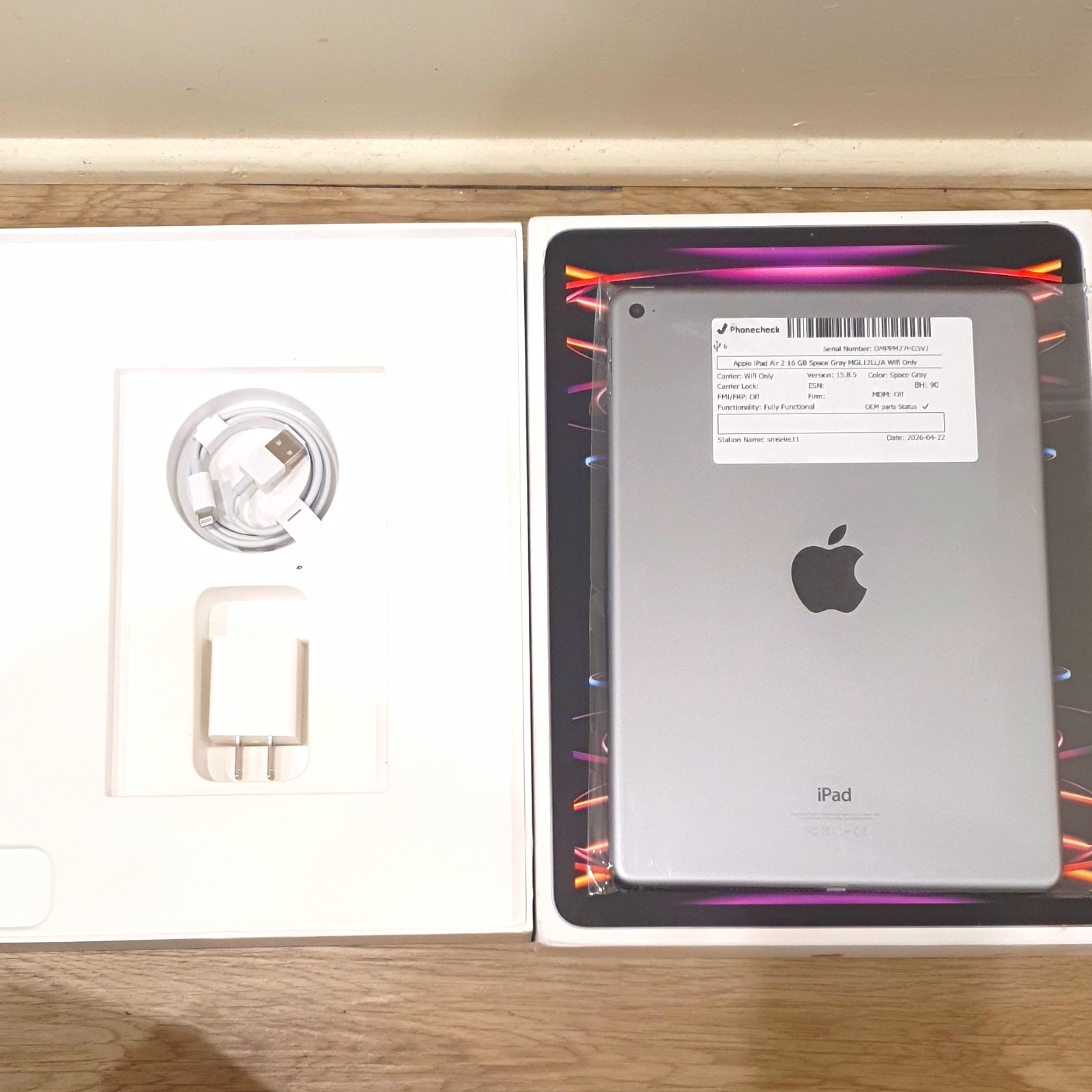 Apple iPad Air 2 Tablet 16GB Space Gray Wi‑Fi Only (MGL12LL/A)