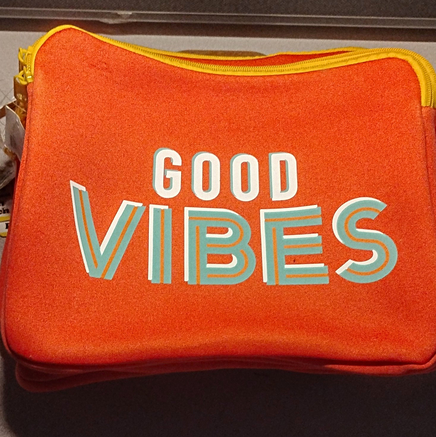 Neoprene Padded Laptop Sleeve Case Orange Graphic Print Yellow Zipper