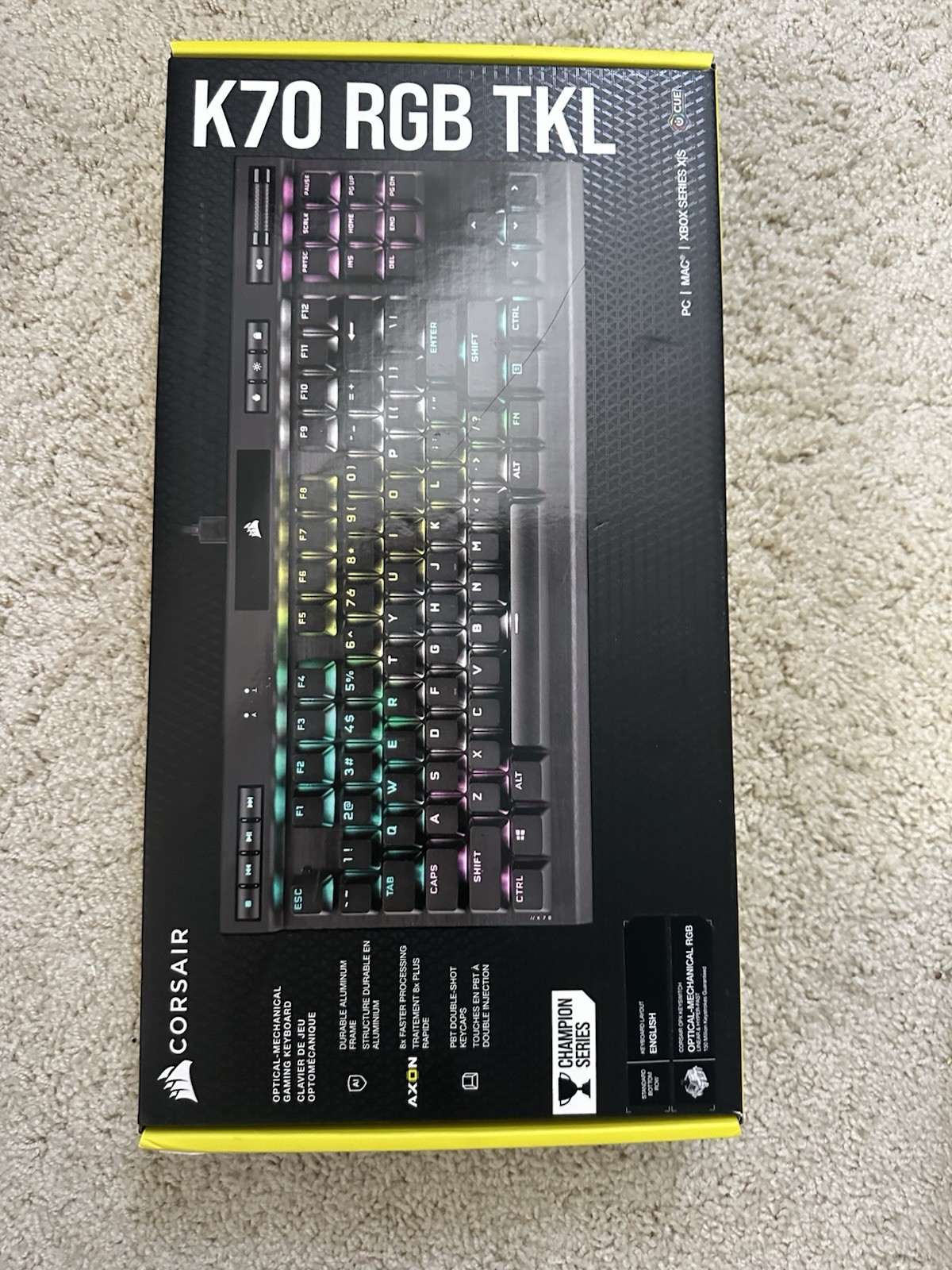 New Corsair K70 RGB TKL Champion Series Optical Mechanical Gaming Keyboard