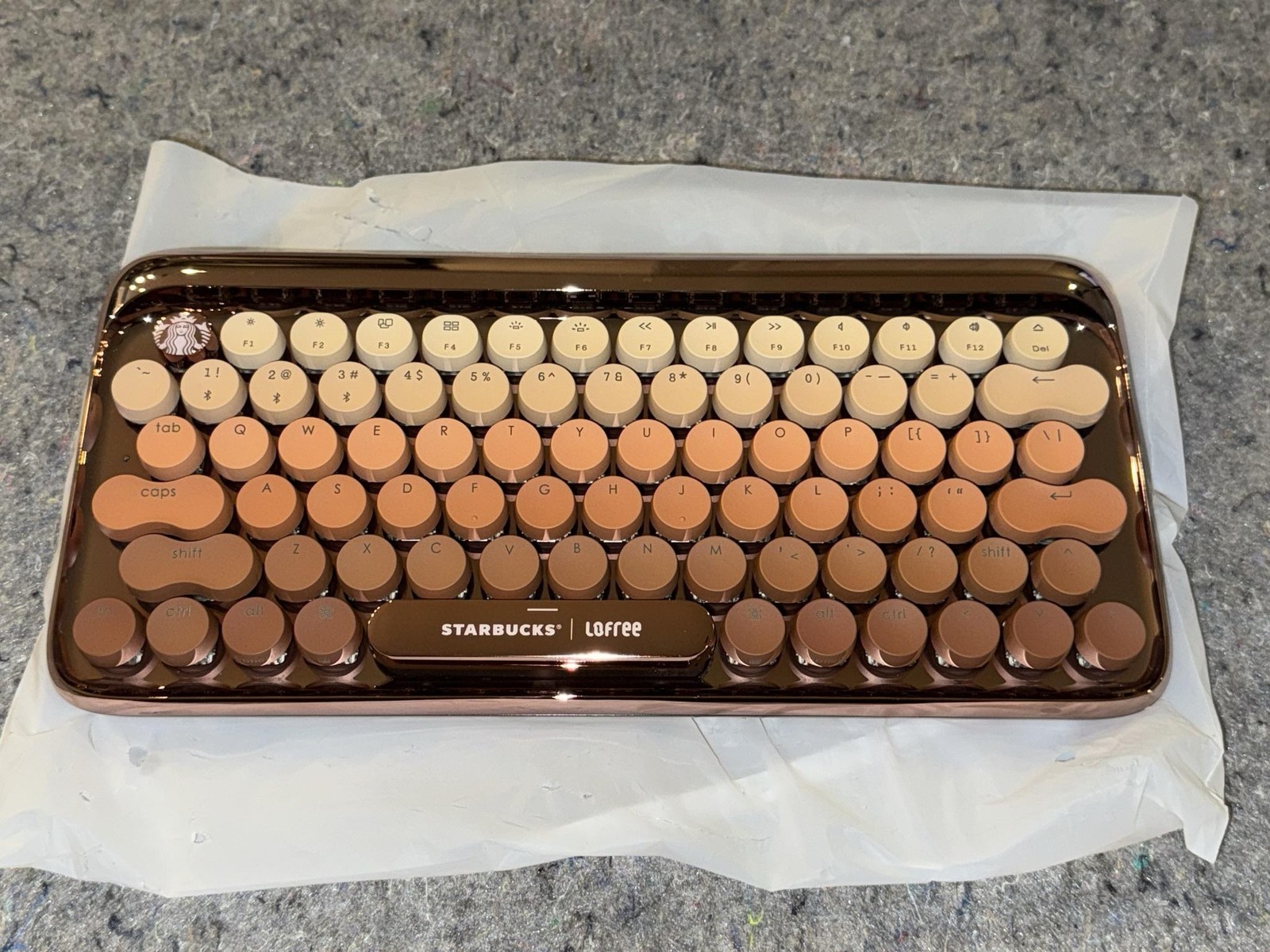 Starbucks X Lofree EH112S Mechanical Keyboard Brown Bluetooth USB Wireless