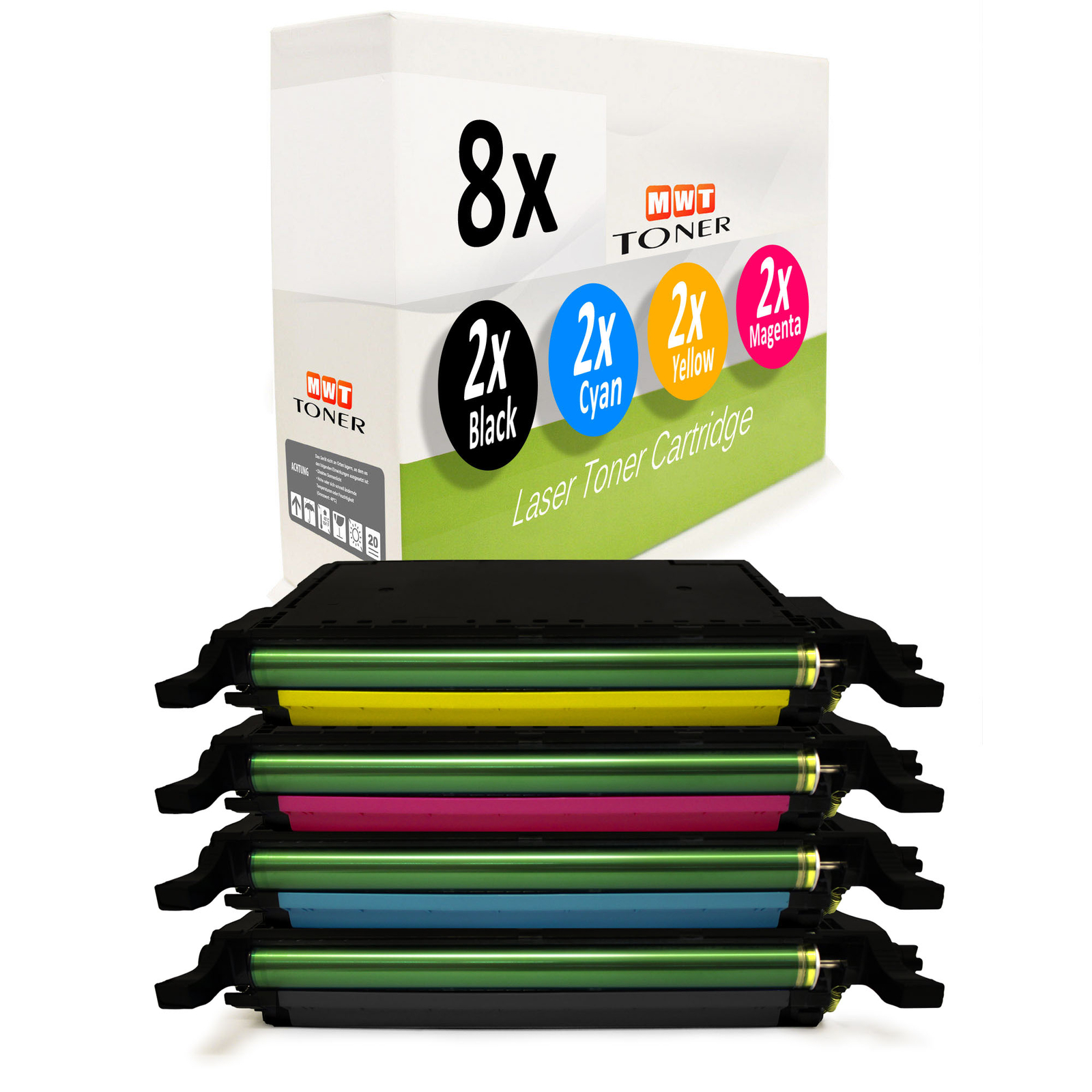 8x Cartridge Replaces Samsung CLP-C660B CLP-K660B CLP-M660B CLP-Y660B