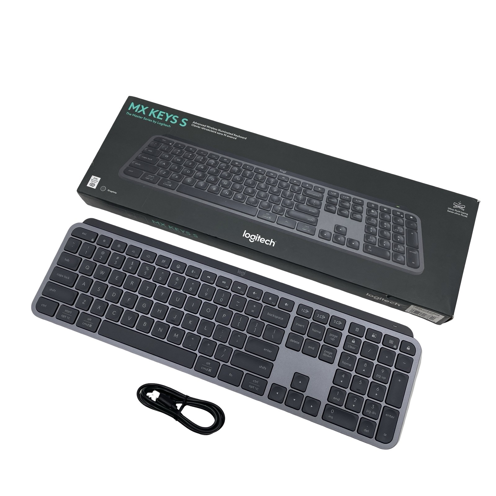 Logitech MX Keys S Low Profile Wireless Keyboard Graphite YR0073 #DM7840